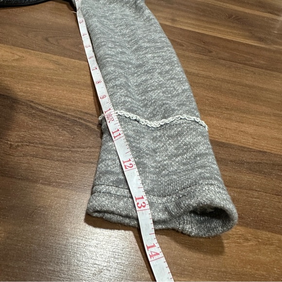 Free People Blue Denim Jacket with Gray Sleeves - Picture 9 of 12